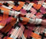 Orange Pink Ikat Fabric - Image 5