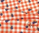 Orange Plaid Fabric for Sofa and Curtain with Blackberry Gingham Pattern - Image 4