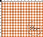 Orange Small Gingham Patterned Fabric