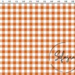 Orange Small Gingham Patterned Fabric