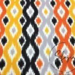 Orange Yellow Ikat Fabric