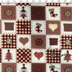 Patchwork Button Patterned Fabric