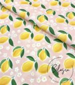 Patterned Sofa and Curtain Fabric with Powder Watercolor Background - Image 3