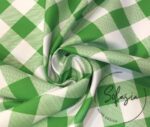 Peanut Large Gingham Patterned Fabric - Image 3