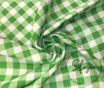 Peanut Small Gingham Patterned Fabric - Image 3