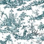 Petrol Green Japanese Tile Fabric