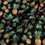 Pineapple Patterned Sofa and Curtain Fabric