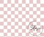 Pink Checkerboard Pattern Fabric