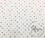 Pink Gray Small Polka Dot Fabric