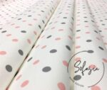 Pink Gray Small Polka Dot Fabric - Image 5