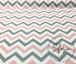 Pink Gray Zigzag Upholstery Fabric - Image 4