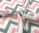 Pink Gray Zigzag Upholstery Fabric - Image 5