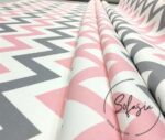 Pink Gray Zigzag Upholstery Fabric - Image 6