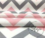 Pink Gray Zigzag Upholstery Fabric - Image 7