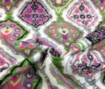 Pink Ikat Argyle Pattern Fabric - Image 3
