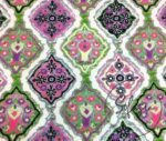 Pink Ikat Argyle Pattern Fabric