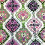 Pink Ikat Argyle Pattern Fabric