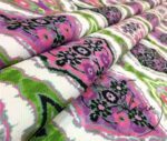 Pink Ikat Argyle Pattern Fabric - Image 4