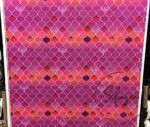Pink Moroccan Patterned Cushion Fabric with Motif - Image 3