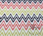 Pink Yellow Geometric Zigzag Patterned Curtain and Sofa Fabric - Image 3