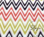 Pink Yellow Geometric Zigzag Patterned Curtain and Sofa Fabric - Image 4