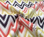 Pink Yellow Geometric Zigzag Patterned Curtain and Sofa Fabric - Image 7