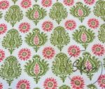 Pistachio Green Damask Patterned Drapery and Upholstery Fabric - Image 3