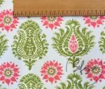 Pistachio Green Damask Patterned Drapery and Upholstery Fabric - Image 4