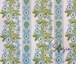 Pistachio Green Motif Stripe Patterned Drapery and Upholstery Fabric - Image 3