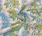 Pistachio Green Motif Stripe Patterned Drapery and Upholstery Fabric