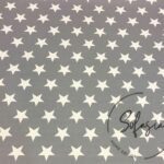 Plain White Starry Fabric on Gray Background