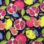 Pomegranate Lemon Patterned Sofa Fabric