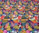 Pop Art Fast Food Patterned Fabric - Image 4