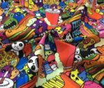 Pop Art Fast Food Patterned Fabric - Image 5
