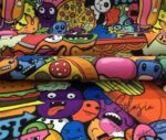 Pop Art Fast Food Patterned Fabric - Image 6