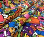 Pop Art Fast Food Patterned Fabric - Image 7