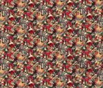 Pop Art Spanish Skull Patterned Drapery and Sofa Fabric