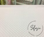 Powder Pink Fabric with White on Small Polka Dots - Image 4