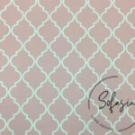 Powder Pink Moroccan Patterned Sofa and Curtain Fabric
