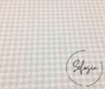 Powder Pink Small Houndstooth Fabric - Image 3