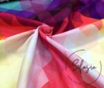Rainbow Triangles Patterned Fabric - Image 4