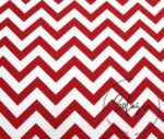 Red and White Zigzag Patterned Curtain and Sofa Fabric
