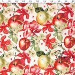 Red Apple Patterned Sofa and Curtain Fabric