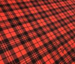 Red Black Scottish Checked Fabric - Image 3