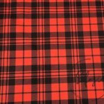 Red Black Scottish Checked Fabric