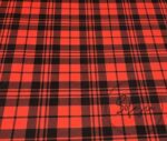 Red Black Scottish Checked Fabric - Image 5