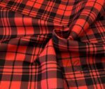 Red Black Scottish Checked Fabric - Image 7