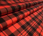 Red Black Scottish Checked Fabric - Image 8