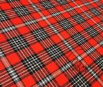 Red British Plaid Fabric - Image 3