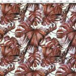 Red Devebase Patterned Fabric
